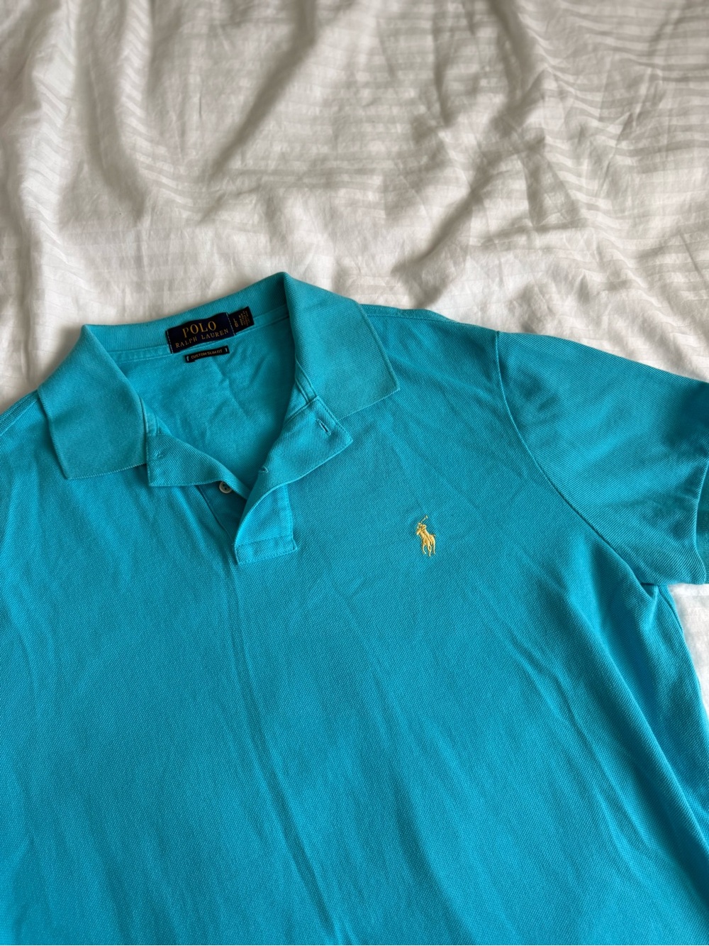 Polo Ralph Lauren Turquoise Polo Shirt — Size L, Unisex (New Without Tags)
